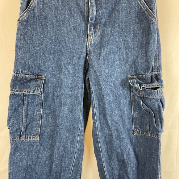 Levi's '94 Baggy Jeans 26 Blue Cargo Pockets Cinched Ankles - Picture 3 of 14